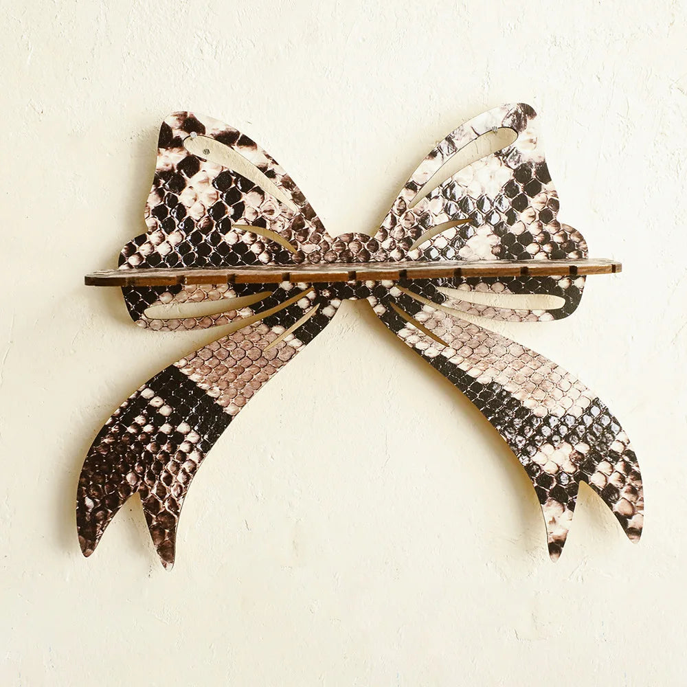 Wooden Snake Bow Style Crystal Wall Shelf Simple Home Bedroom Homestand Decoration Oasis Select