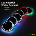 LED Car Cup Holder Light – 7 Colors, 3 Modes, USB Rechargeable