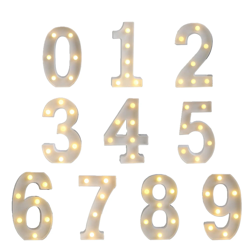 Light Up Letter Led Alphabet Number Plastic Battery Operated Party Sign Wedding Festival Stand Decoration No Batteries Included Oasis Select