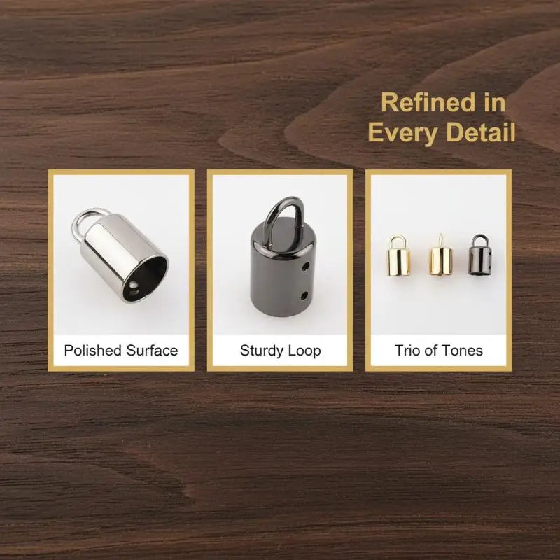 10Pcs 15mm Stainless Steel Cord End Locks | Bag DIY Hardware Craft Hardware Fastener Oasis Select
