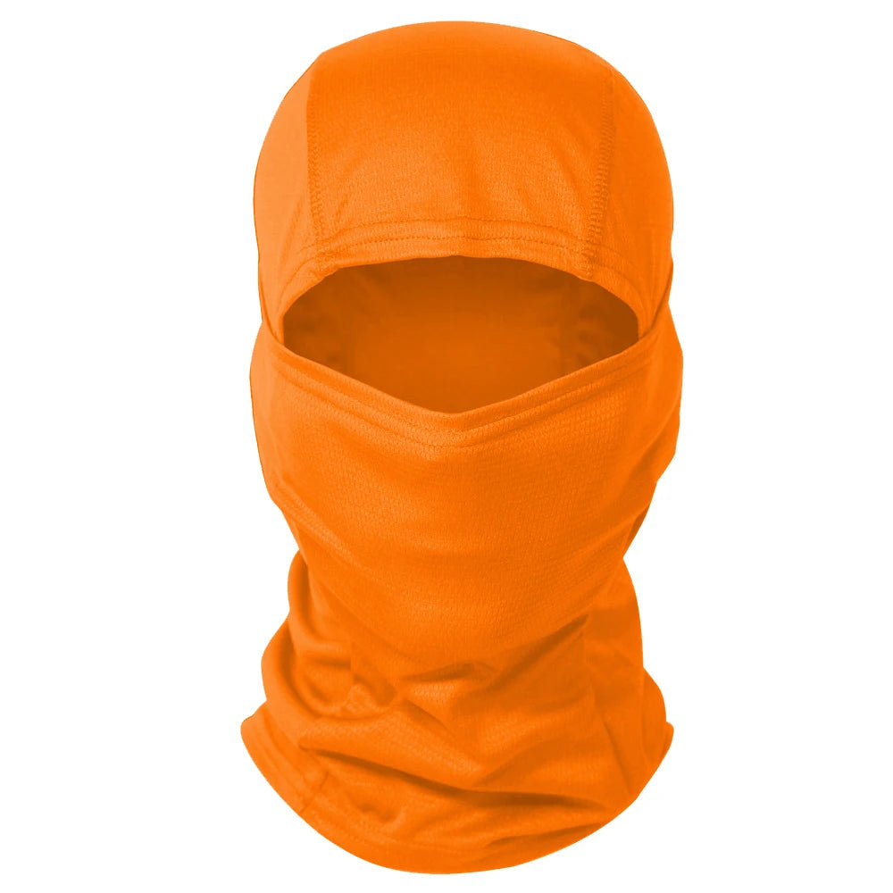 Camouflage Balaclava Hat Cycling Full Face Mask Outdoor Sports Hunting Hiking Ski Mask Motorcycle Helmet Inner Cap Oasis Select Orange