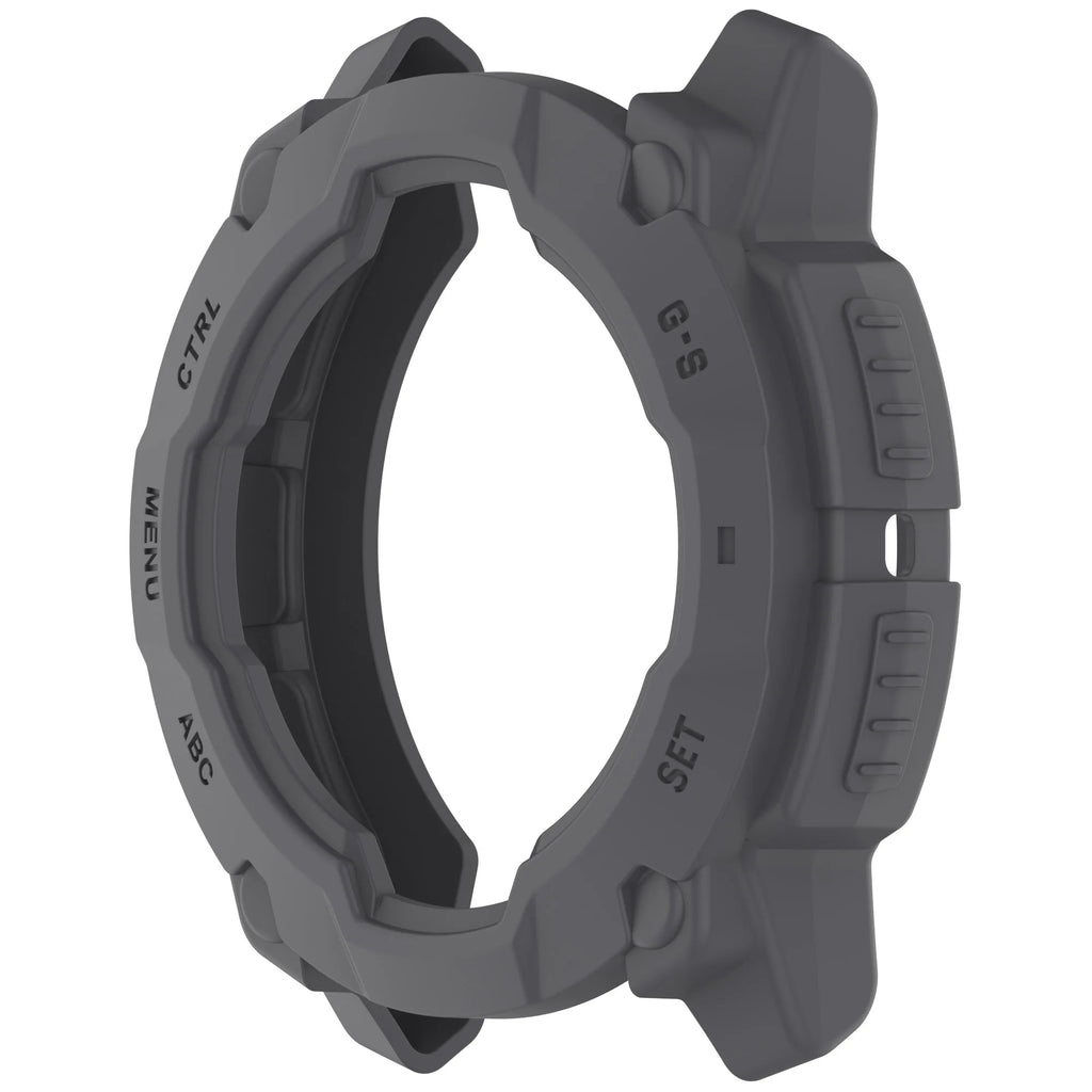 TPU Case for Garmin Instinct 3 45mm 50mm AMOLED Solar Bumper Cover Smartwatch Bumper Case Oasis Select Dark Grey instinct 3 50mm