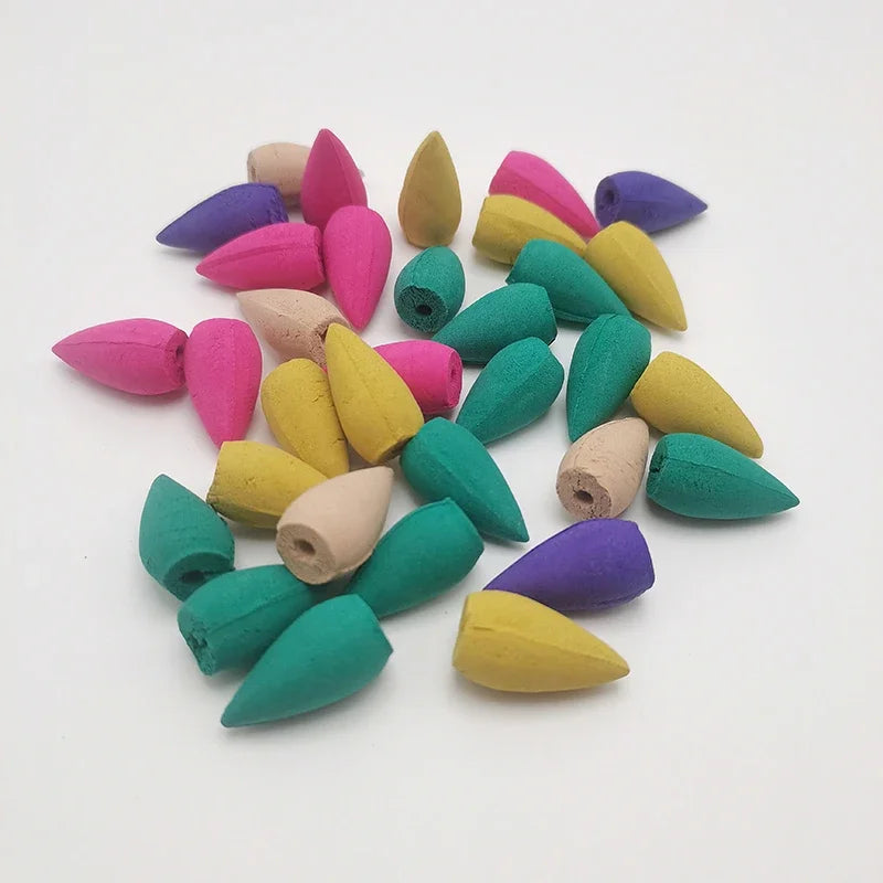 100/200/500 Pieces Backflow Incense Cones Mixed Natural Scent Waterfall inciensos Cones Tower Incense Backflow Incense Bullet Oasis Select mix 100pcs