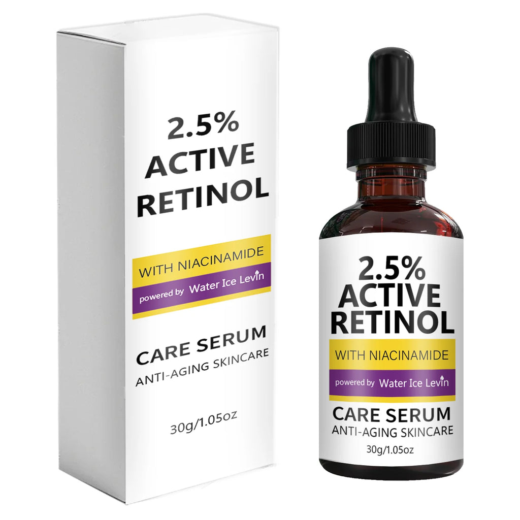 2.5% Retinol Anti-Aging Serum with Niacinamide - Firming, Brightening, Hyaluronic Acid Infused for Youthful Skin Oasis Select WHITE 30g