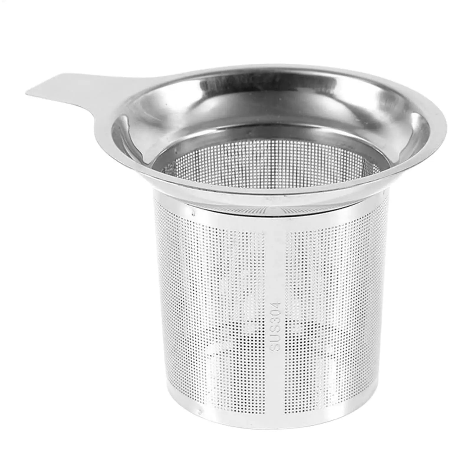 Stainless Steel Tea Filter Baskets Mesh Cup Strainer Funnel Filter Tea Handle Tea Filter Reusable Infuser Tea Accessories Oasis Select