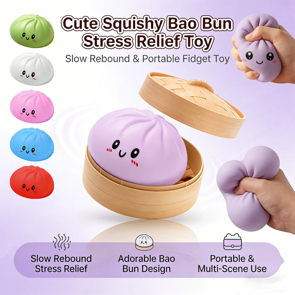 Colorful Dumpling Slow Rebound Soft Pinch Decompression Kawaii Squeeze Office Desk Decor Home Office Desktop Ornaments Oasis Select