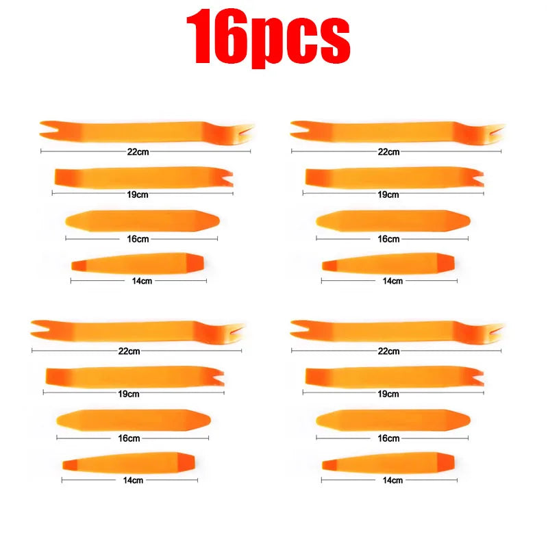 4/8/12/24pcs Universal Plastic Trim Removal Tool Kit Non-Scratch Pry Tools For Car Interior Panel Door Clips Dash Disassembly Oasis Select 16pcs