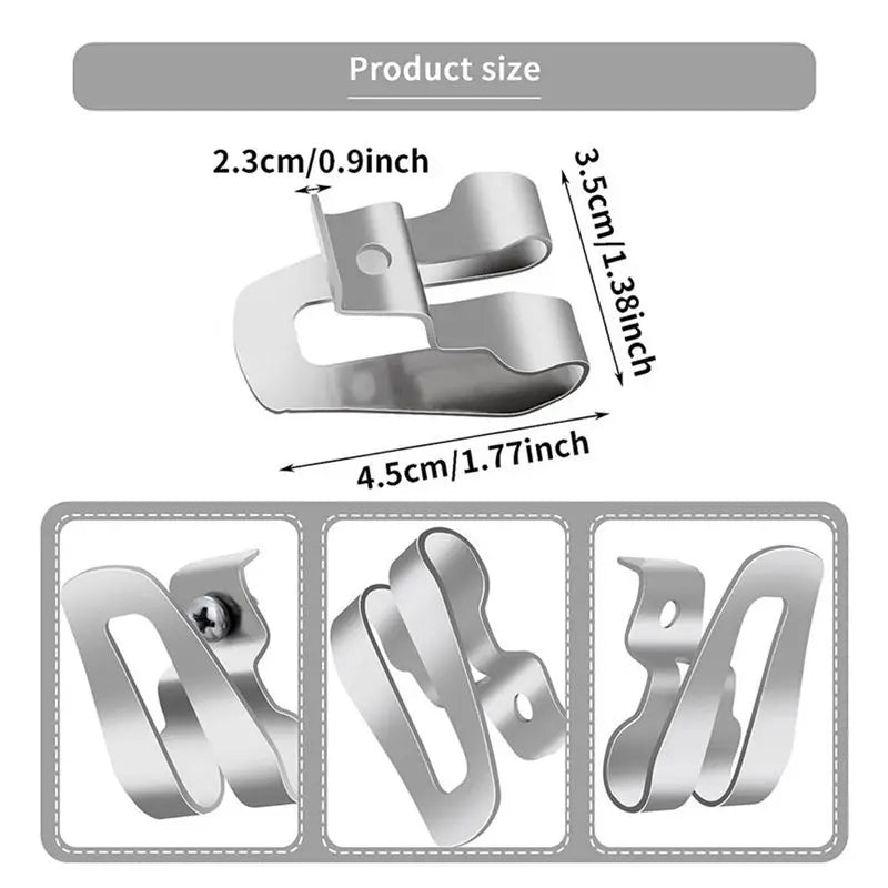 LIKE WISH 8 Piece Belt Clip For Ryobi Belt Hook With Screw Silver For Ryobi And Ridgid 18 Volt Tools 633586002, For Ryobi Oasis Select
