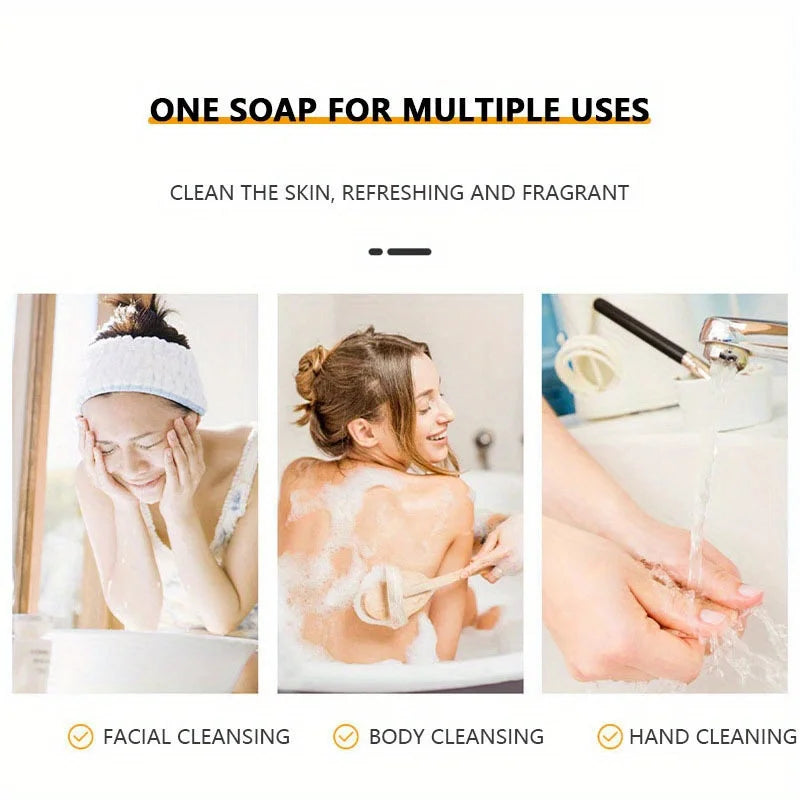 2PCS Lithospermum Handmade Soap, Gently Cleanses and Removes Makeup, Can Be Used for Full-Body Bathing, Hydrates and Moisturizes Oasis Select
