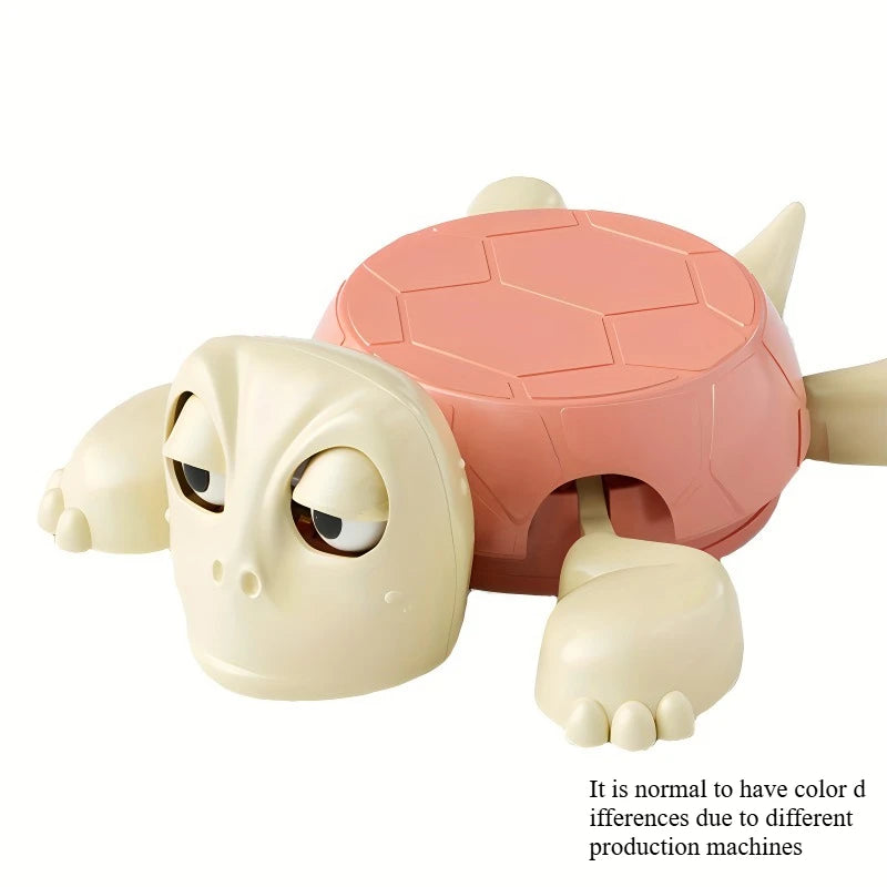 1pc Funny Turtle Coaster with "Oops!" Sound - Interactive Prank Toy for Desk, Novelty Office Home Decoration Gift Oasis Select Pink