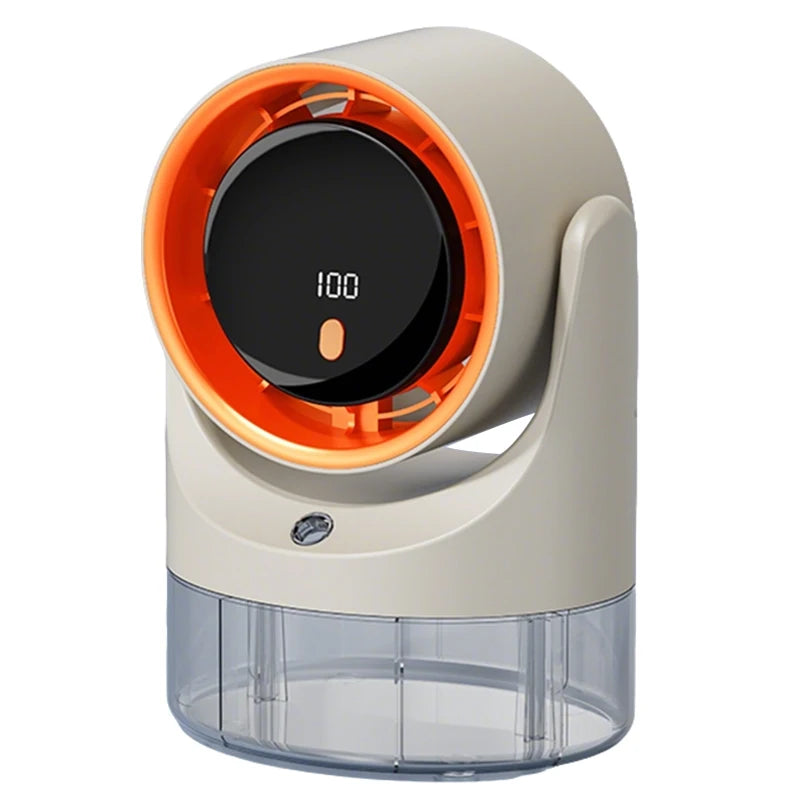 Mini Electric Fan with Single Hole Spray Air Conditioning Cooling Desktop Fan Humidification Circulating Fan 360 ° Adjustable Oasis Select White