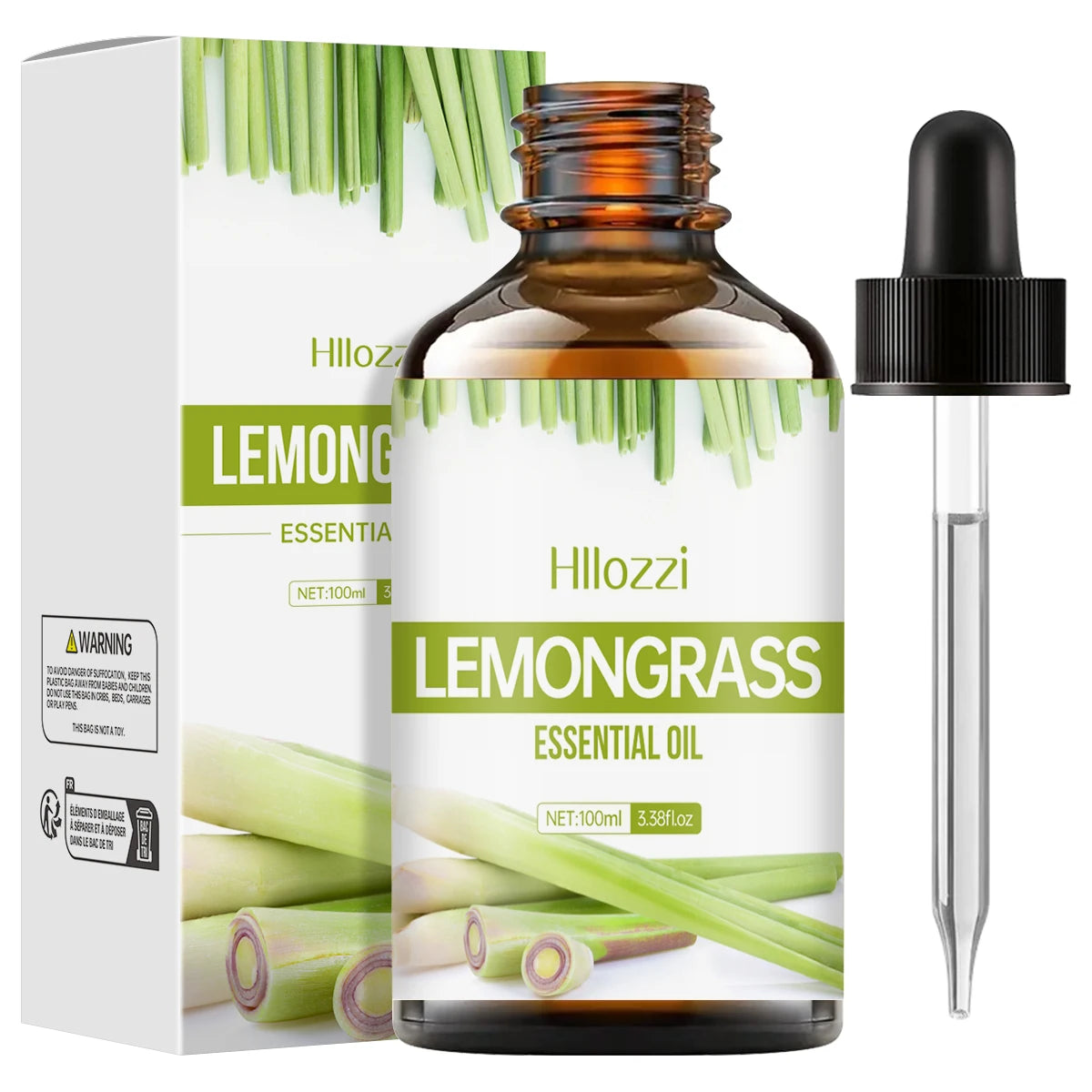 Hllozzi Lemongrass Essential Oil | Diffuser, Candles & Aromatherapy