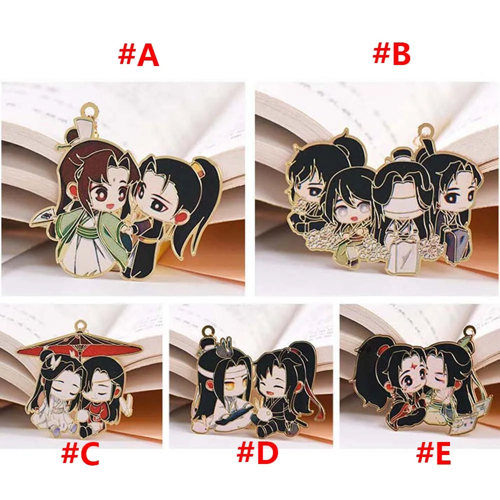 Grandmaster of Demonic Cultivation Mo Dao Zu Shi Metal Bookmark Wei Wuxian Lan Wangji Figure Bookmark Stationery School Supplies Oasis Select