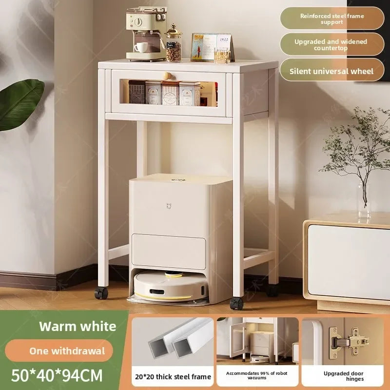 Household Goods Shelf Living Room TV Cabinet Next To Washing Machine Storage Shelf Simple Removable Side Cabinet Oasis Select Warm White-C
