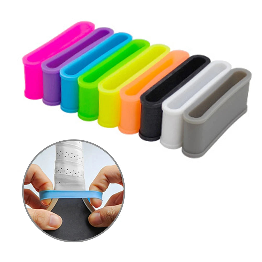 9pcs Pickleball Paddle Racket Grip Bands Tennis Racquet Secures Anti-slip Silicone Overgrip Rings Comfort Grip Straps Oasis Select