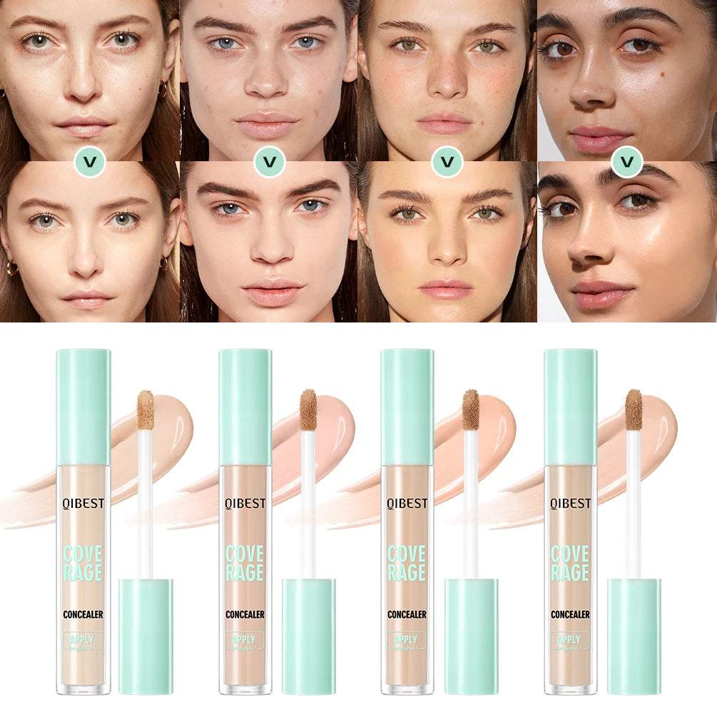 QIBEST Liquid Concealer Foundation – Matte, Full Coverage, Waterproof