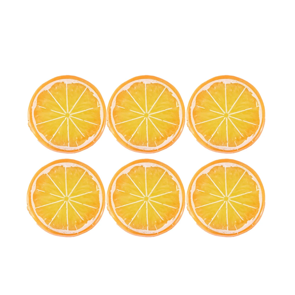 6/12PCS Artificial Lemon Slices Lifelike Yellow Resin Cake Decor Tea Party Bar Display Photo Props DIY Craft Summer Vibe Oasis Select 6pcs 5cm