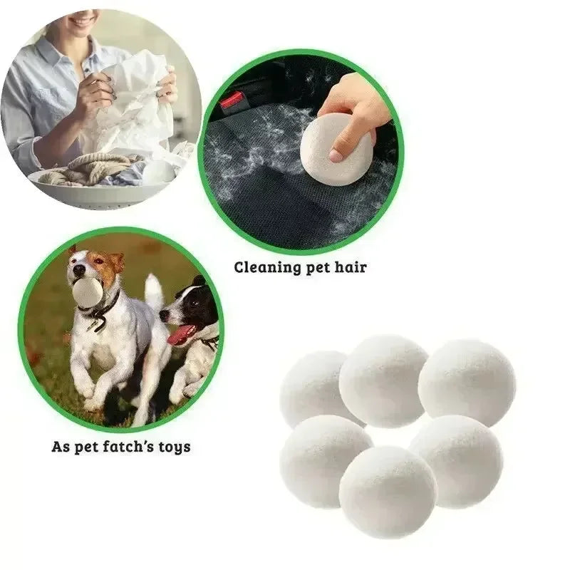 30-Pack Wool Dryer Balls Handmade Drying Balls Dryer Reusable Natural Fabric Softener Reduce Wrinkles and Decrease Drying Time Oasis Select