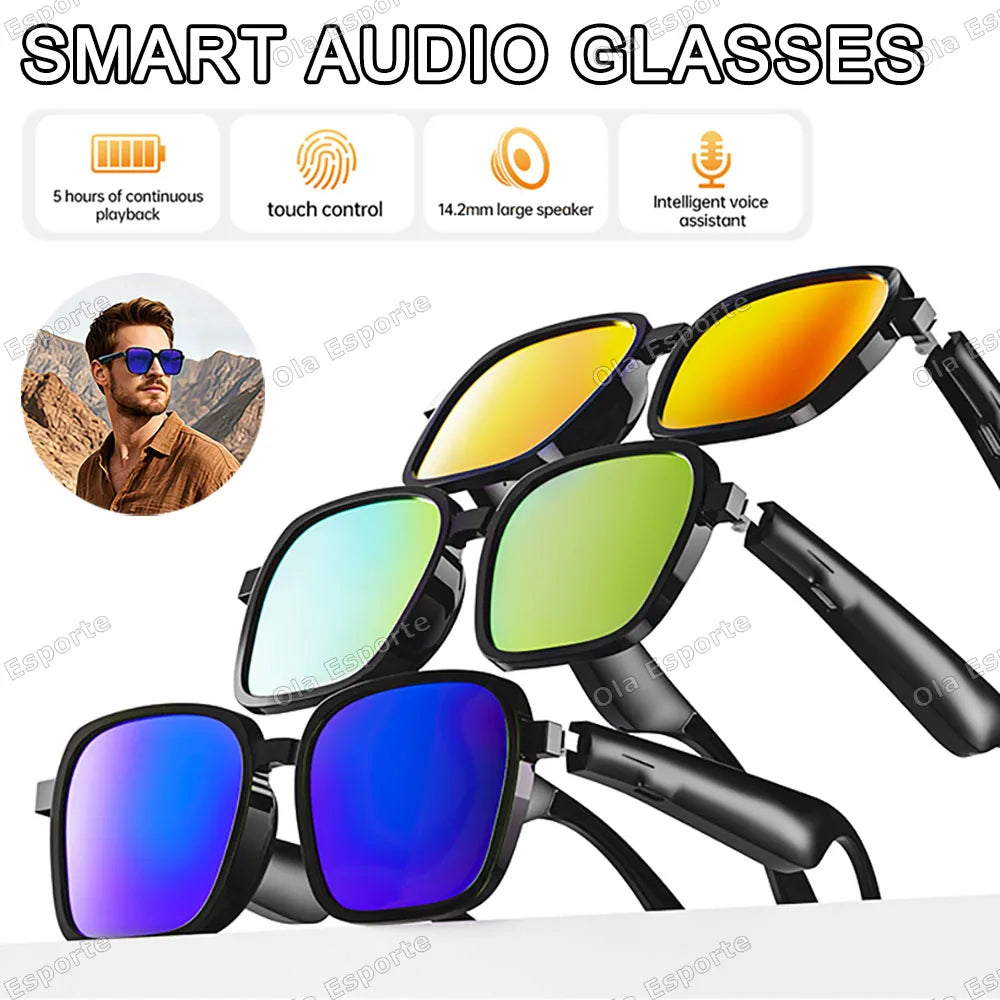 Bluetooth Smart Glasses UV Sport Sunglasses Wireless Headset