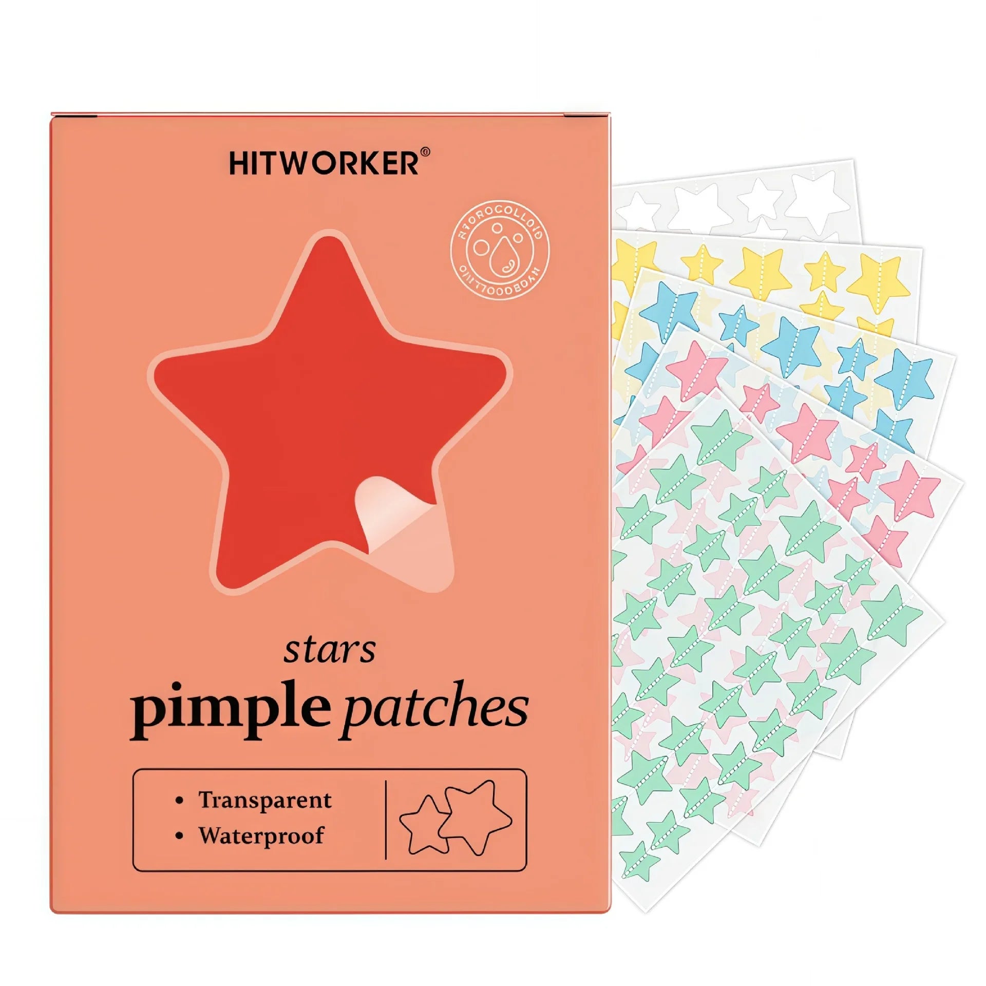 200 hydrogel star shaped acne patches - alcohol free, non irritating acne patches for men and women, suitable for all skin types Oasis Select 200pcs-B