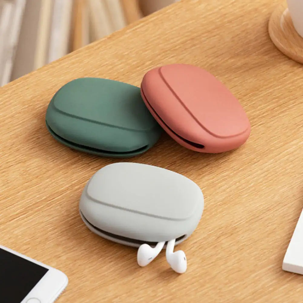 Silicone Cable Organizer Bag – Portable Travel Cable Winder