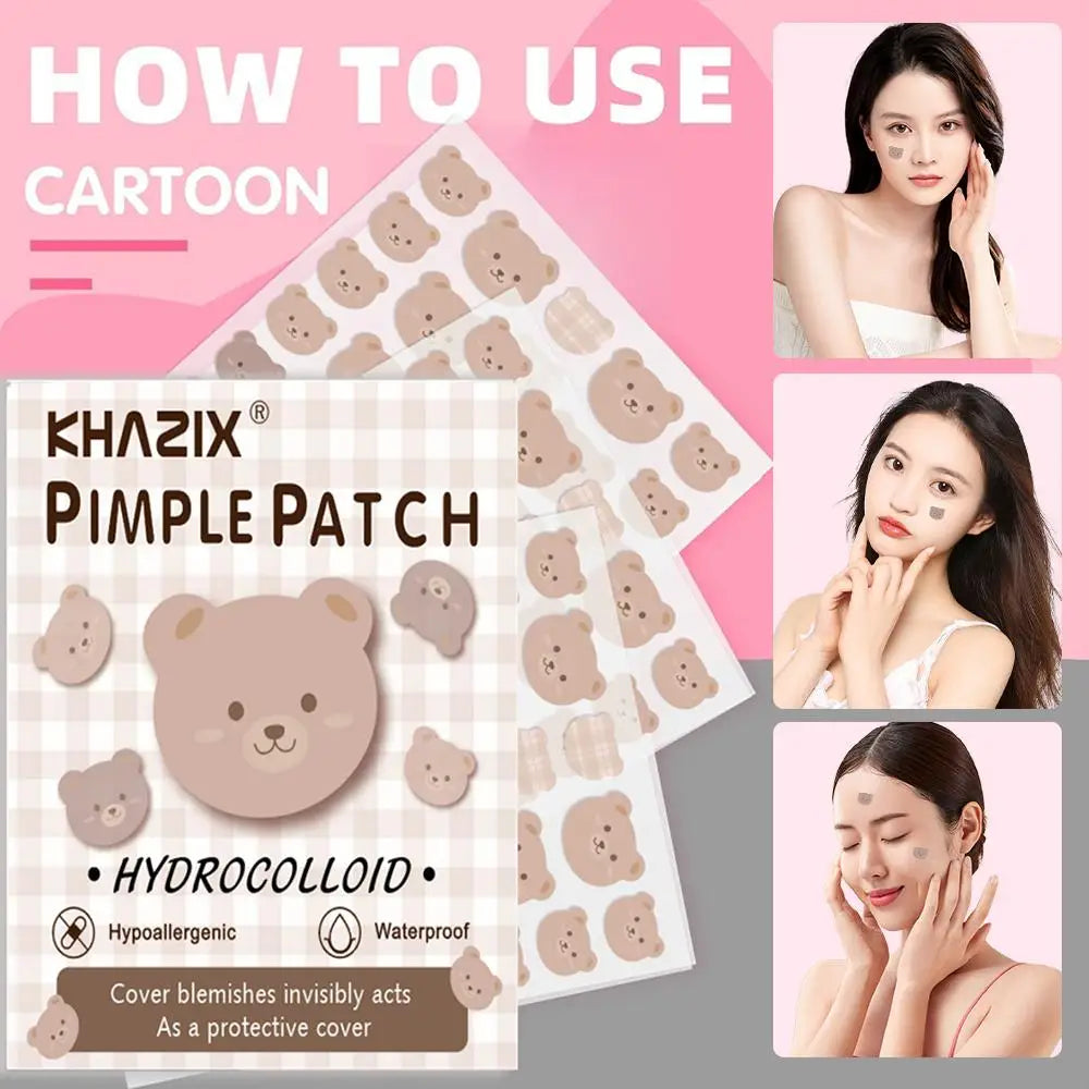 720/1020 Counts Bear Pimple Patches Cute Acne Patches with Hydrocolloid Waterproof For Zits Blemishes Breakouts Facial Skin Care Oasis Select