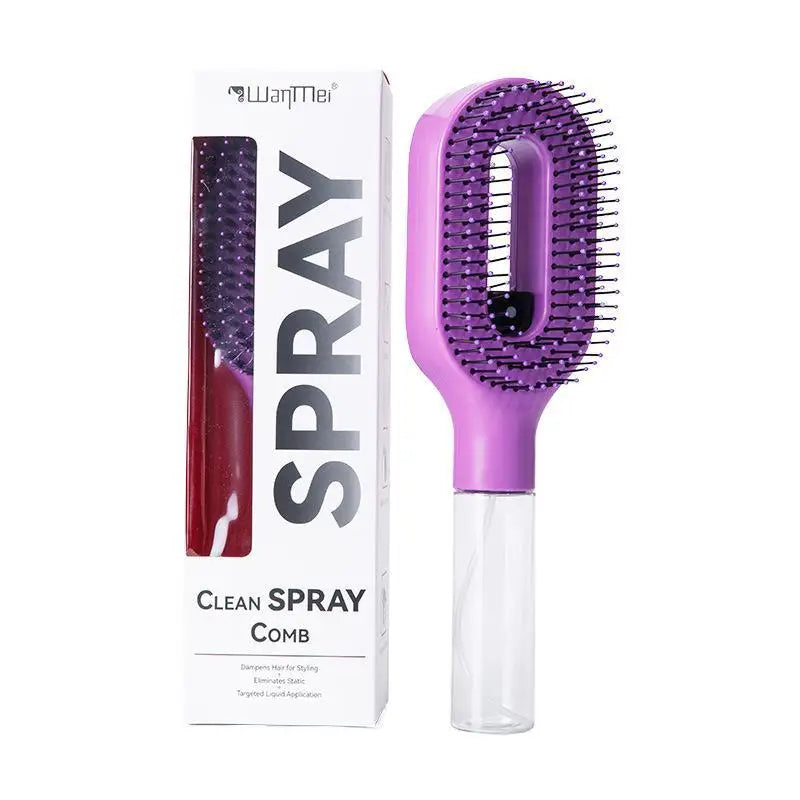 2-in-1 Spray Hair Brush – Detangling Mist Comb Styling Tool
