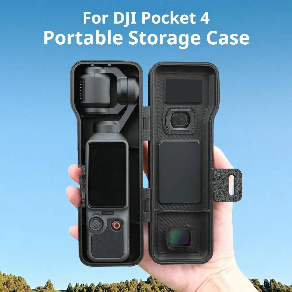 For DJI Osmo Pocket 4 Protective Shell, Flip Cover Anti-Drop Scratch Storage Box with Lanyard, Portable Vlog Shooting Accessory Oasis Select