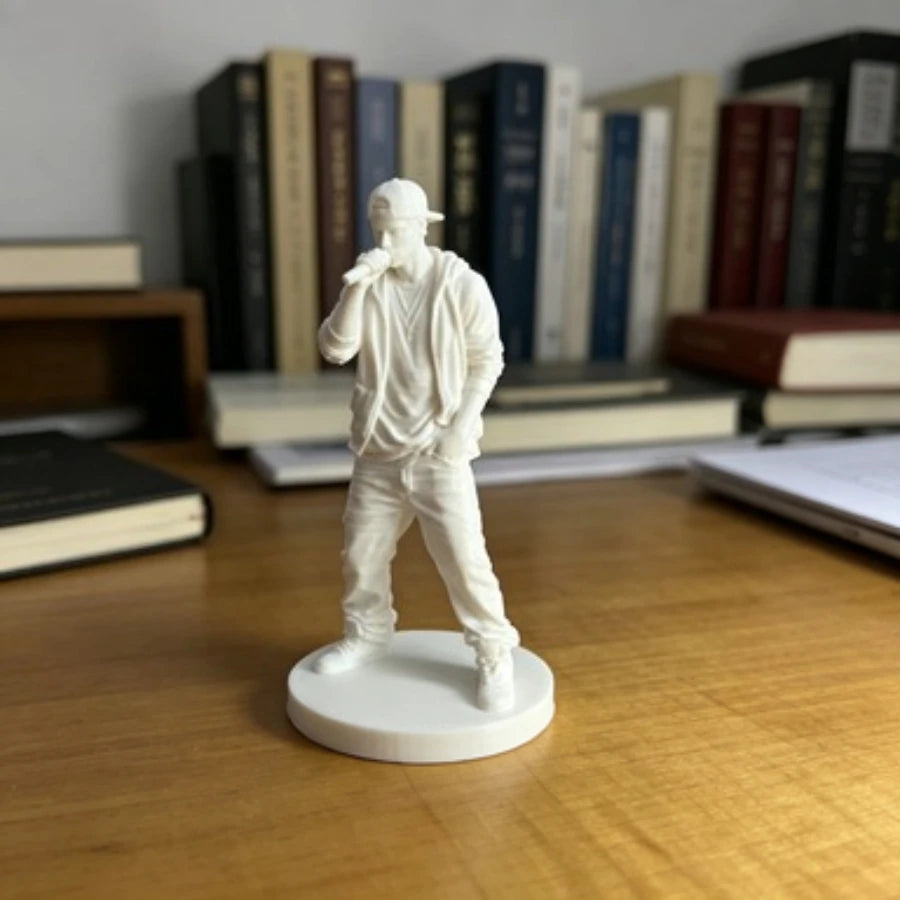 3D Printed Rapper Figurine Hip Hop Singer Action Figure Collectible Statue Desk Decoration Gift Miniature Statue Music Fans Oasis Select