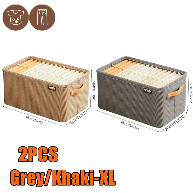 Thicken Clothes Organizer Pants Sweater Storage Cabinets Drawers Organizer Jeans Storage Box Wardrobe Clothes Storage Organizers Oasis Select XL 2PCS Mix