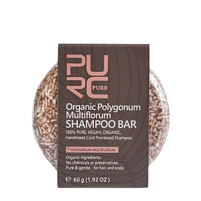 PURC Dye Shampoo Soap for Hair 60G Gray Hair Darkening Anti Dandruff Repair Damage Solid Shampoo Bar Hair Care Oasis Select Polygonum Soap Russian Federation