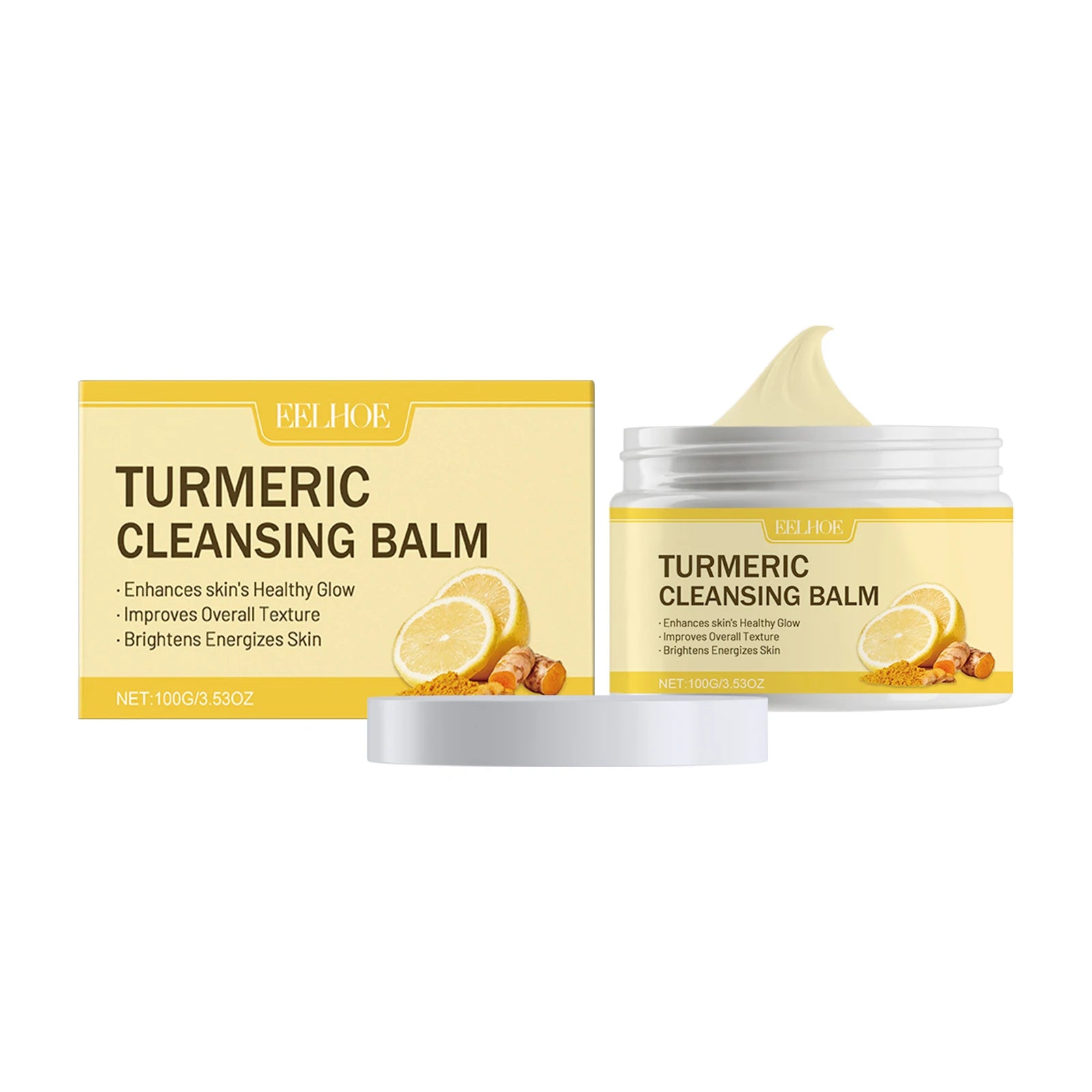 Eelhoe Turmeric Ginger Lemon Cleansing Balm Makeup Remover 100g Cleansing Balm Oasis Select 1Pcs