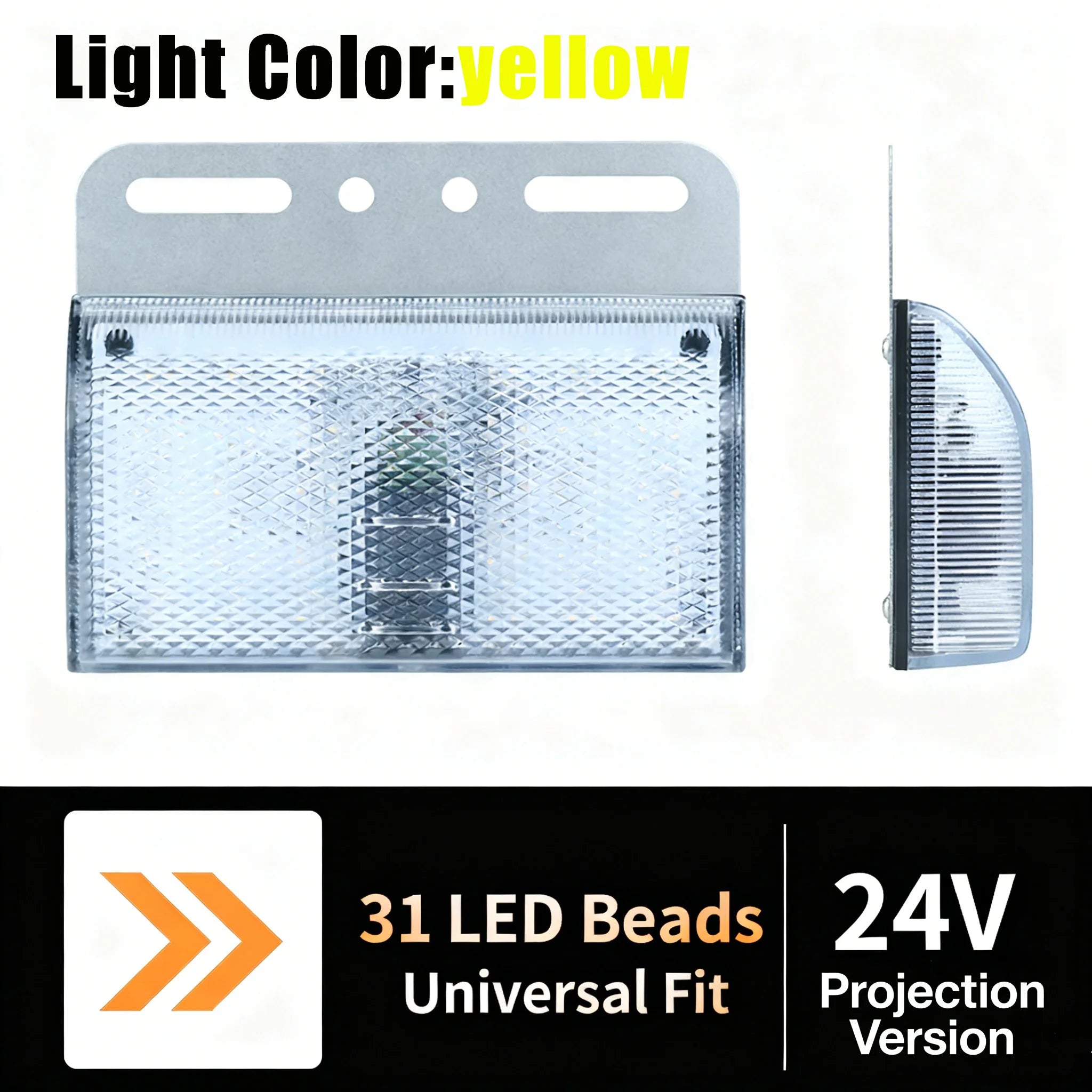 12V-24V 31-LED Side Marker Light | Truck Trailer Turn Signal