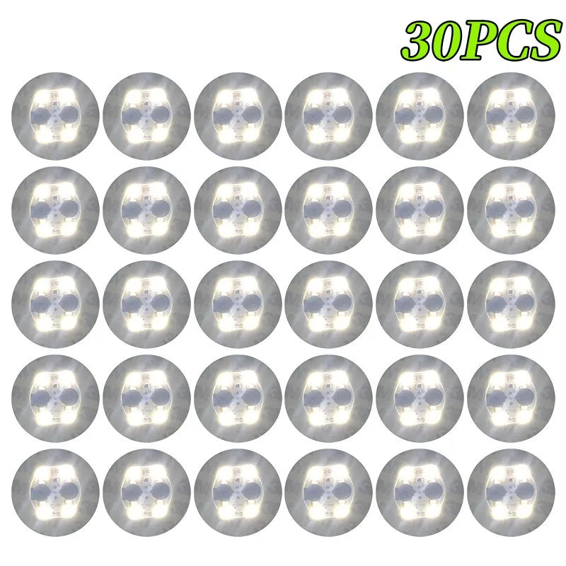 5/10/30PCS LED Coaster Lights Bar KTV Wedding Party Cocktail Drink Cup Vase Lighting Luminous Bottle Stickers Decoration Oasis Select WHITE-30PCS
