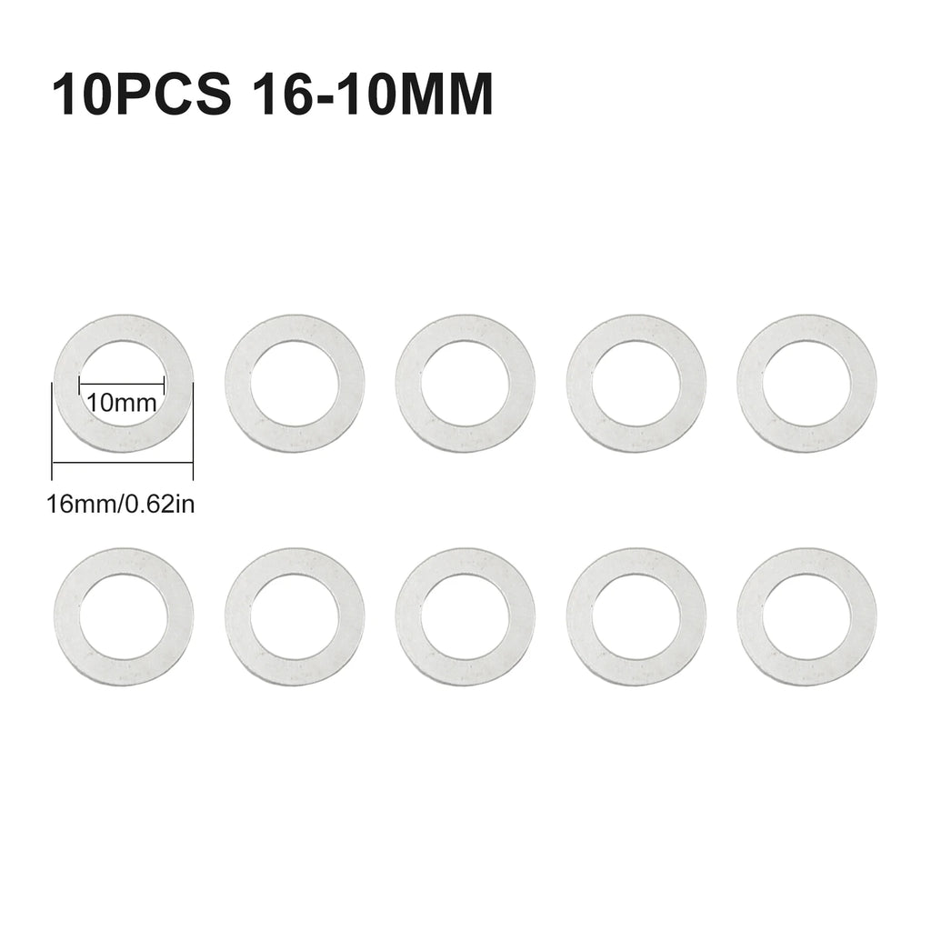  10pc Circular Saw Blade Reducing Rings Conversion Set For Ring 16/20/22/25.4/30/32MM Cutting Disc Grinder Woodworking Tools Oasis Select 16-10MM