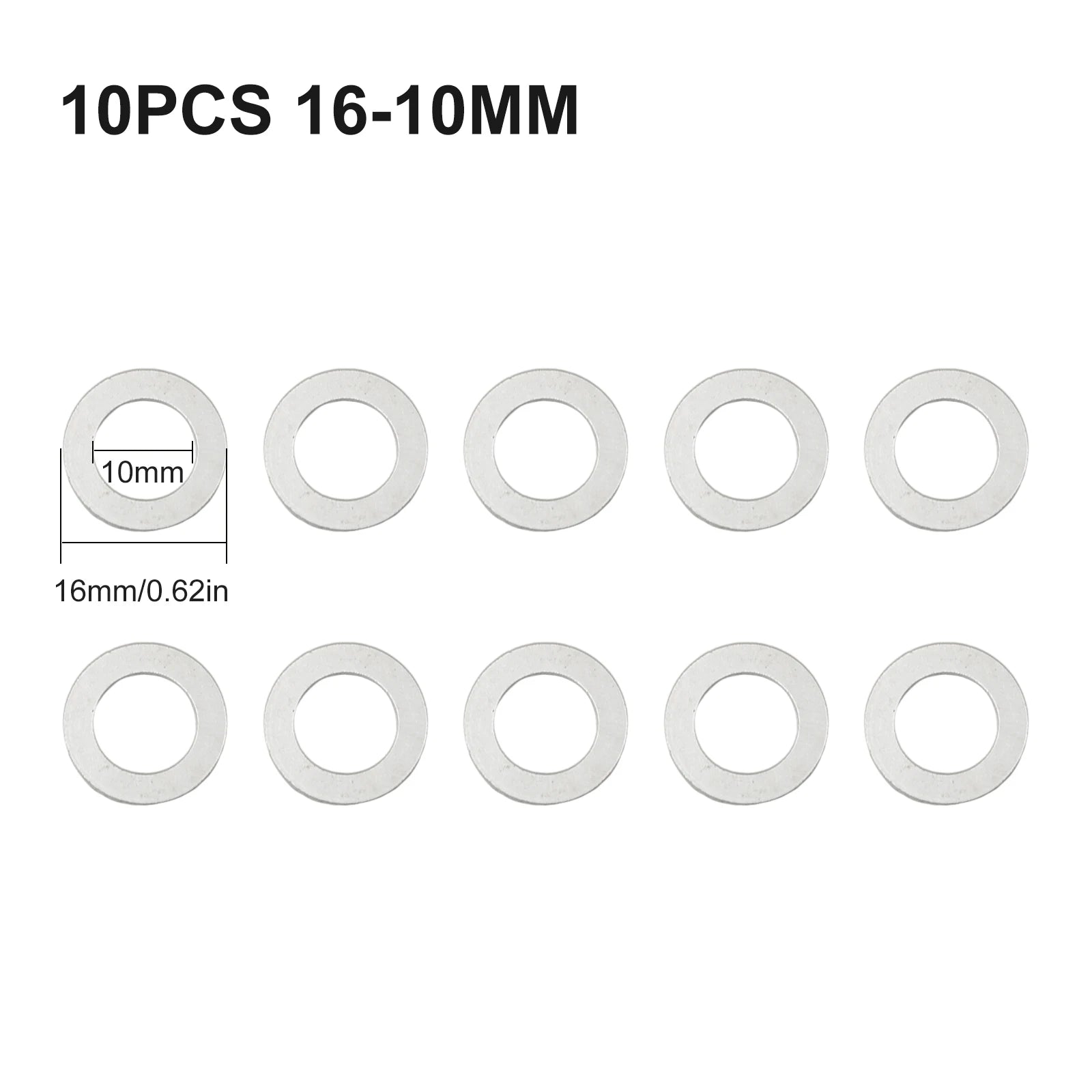  10pc Circular Saw Blade Reducing Rings Conversion Set For Ring 16/20/22/25.4/30/32MM Cutting Disc Grinder Woodworking Tools Oasis Select 16-10MM