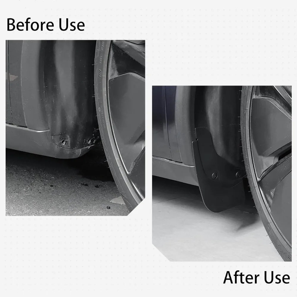 All Weather Protection TPE Mudguards Compatible for Tesla Model Y Juniper 2025 Front Rear Mud Flaps Fender 4PCS Accessories Oasis Select