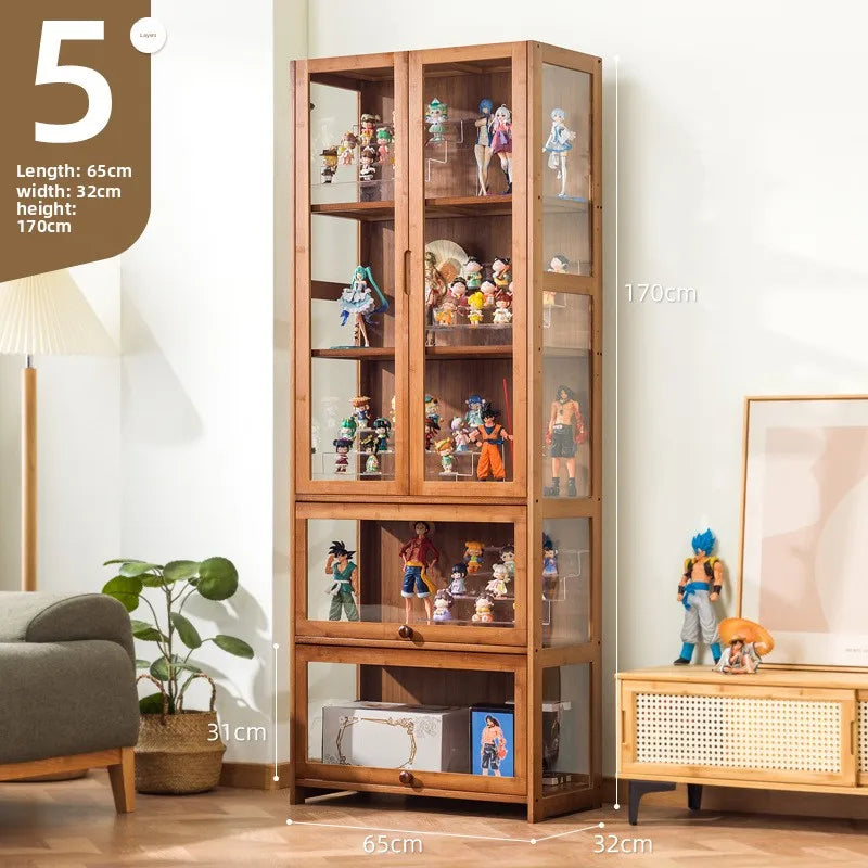 Figure display cabinet building block model Lego acrylic display stand non-glass transparent product ornament display cabinet Oasis Select Brown five-65