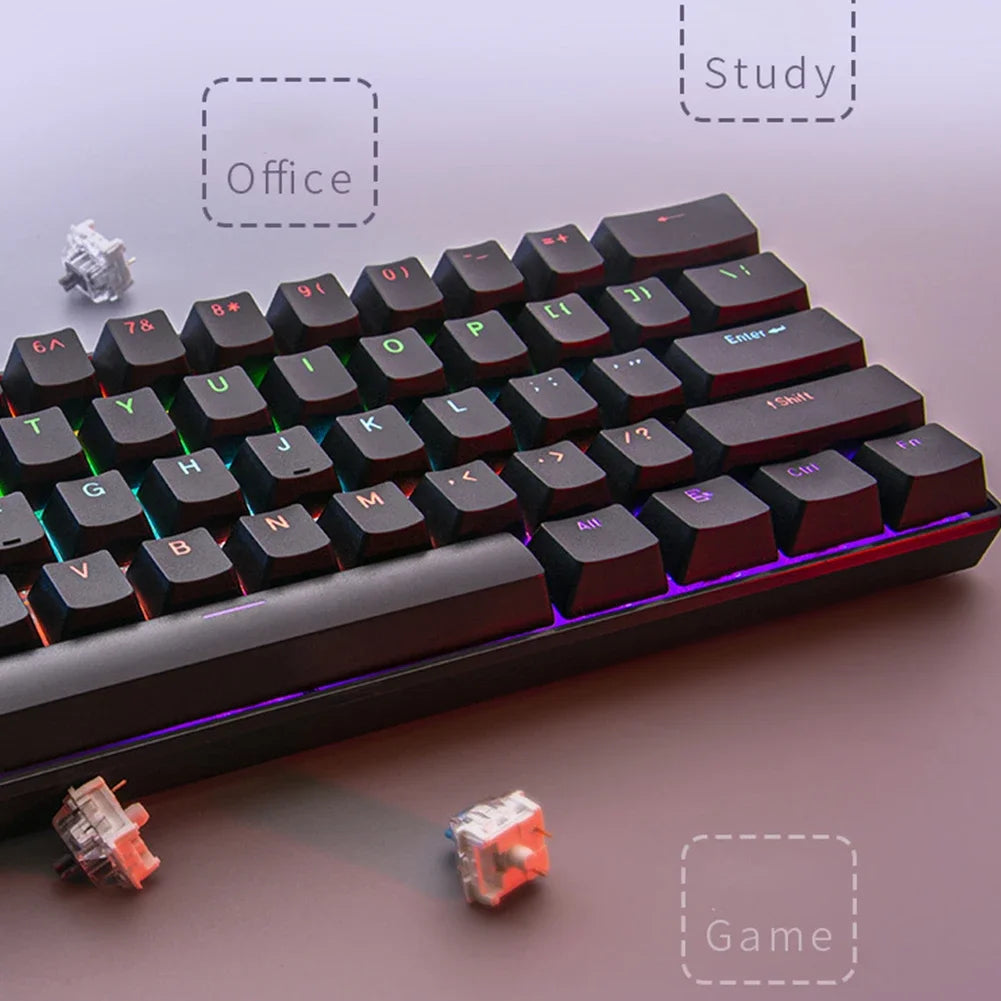 61-Key Hot-Swap Mechanical Keyboard | RGB USB-C Gaming