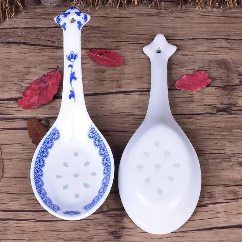 Ceramic Rice Spoon Blue And White Porcelain, Large Size Rice Noodles Spoon Kitchen Tablewear Oasis Select