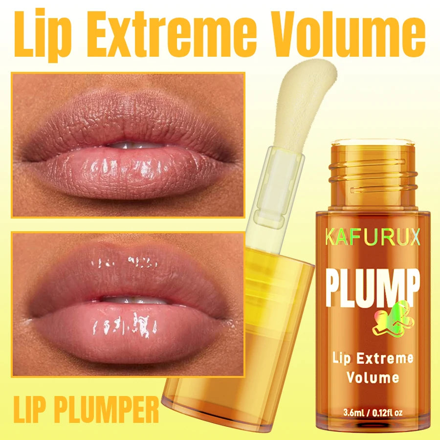 KAFURUX Lip Plumping Oil Gloss – Volumizing Moisturizing Serum