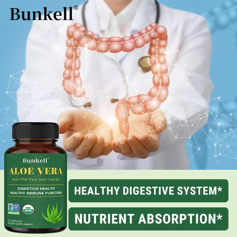 Aloe Vera Extract Capsules – Digestive Support, Non-GMO 120ct Herbal Supplement Capsules Oasis Select