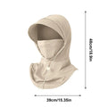 Summer Face Sunshade Anti-UV Hat Integrated Ice Silk Breathable Scarf Driving Cycling Face Towel Neck Sun Protection Hat Oasis Select Khaki