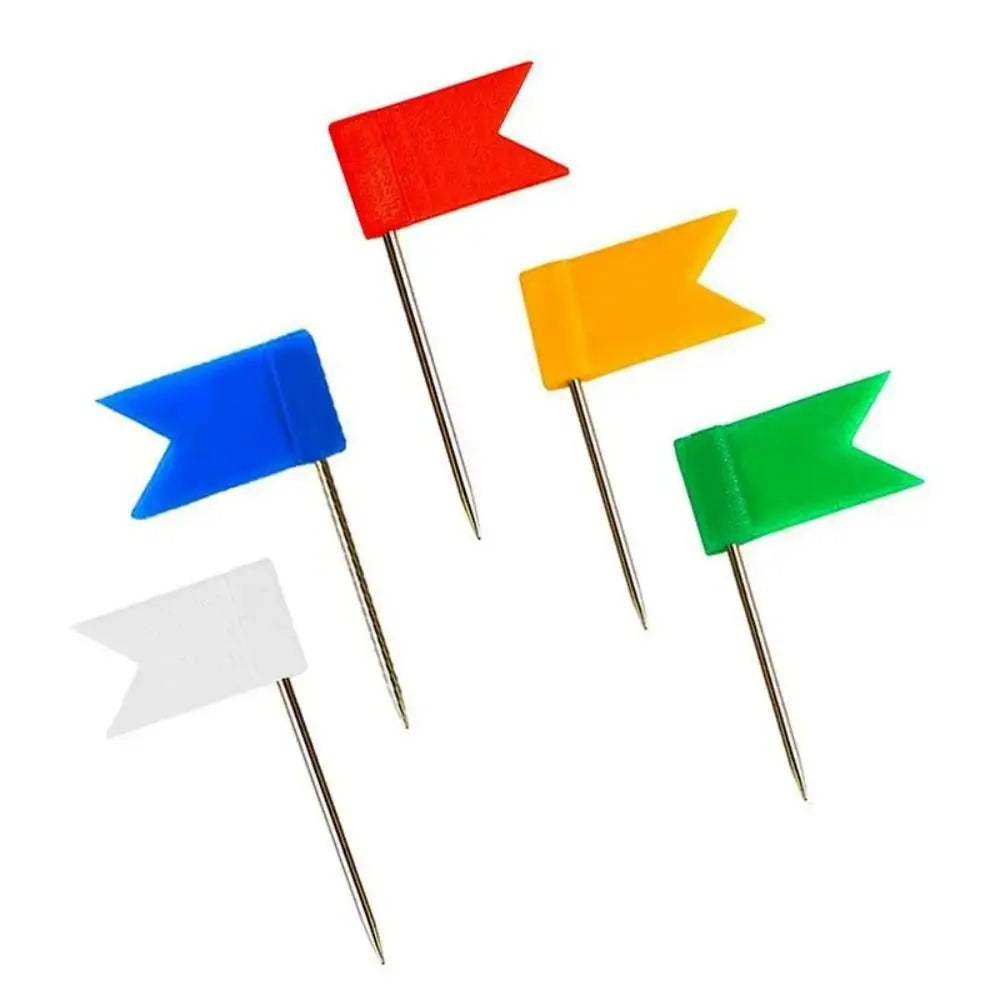 100pcs/box Bright Colors Colored Push Pins Easy Insert Reliable Material Drawing Tacks Stable Fixing 100 Pieces Box Oasis Select