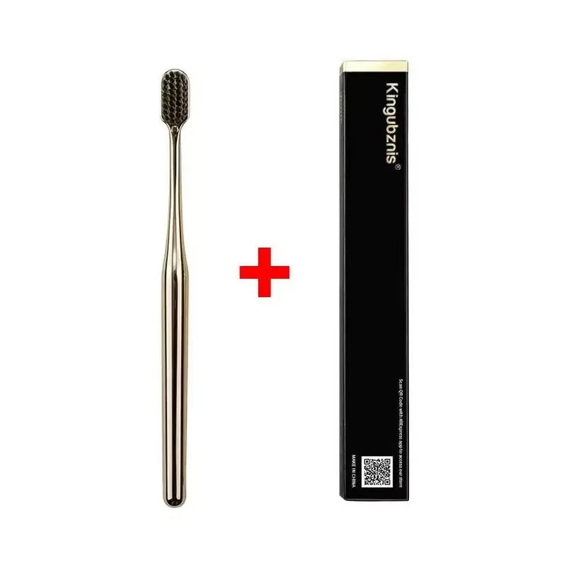 4/1pcs Luxury Soft Toothbrush Men Women Adult Tooth Brush Gold Silver Dental Brushes Elegance Gentle Toothbrushes Drop Shipping Oasis Select GB