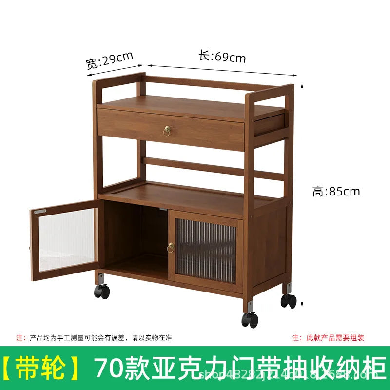 Tea cabinet, tea cabinet, sideboard, solid wood movable living room tea set cabinet, storage cabinet, shelving cabinet, storage Oasis Select 4-70F