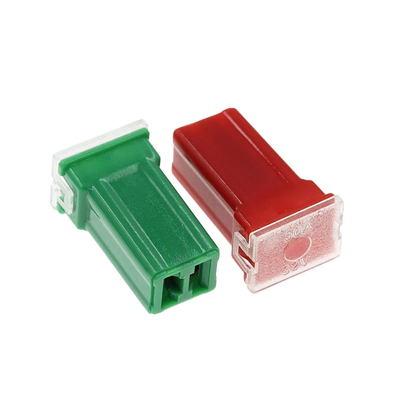 5pc Mini Square Fuse Set, 20A to 60A Size Range, Automotive Fuses with Plastic Storage Box Oasis Select