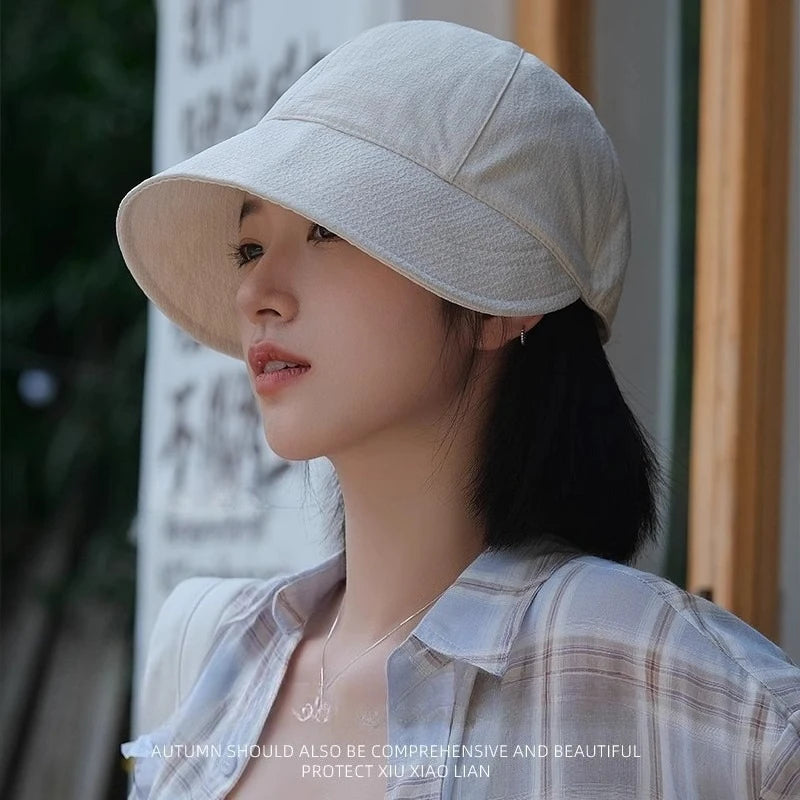 Summer Solid Color Bucket Hat for Women UV Protection Outdoor Sports Hat Casual Sun Hat Gift Lightweight Sun Protection Face Oasis Select