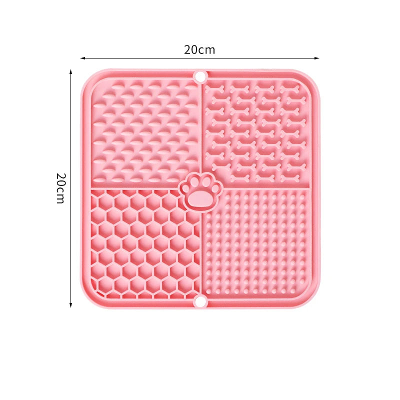 Pet Lick Silicone Mat Slow Feeder Dog Food Plate Bathing Distraction Sucker Training Feeder for Dogs Kitchen Supplies Oasis Select