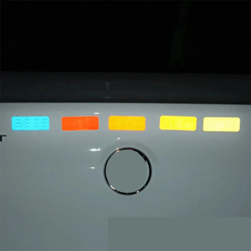 10/30PCS Car Truck Reflective Safety Warning Tape Waterproof Anti-Collision Reflective Patch Night Light Patch Reflector Sticker Oasis Select